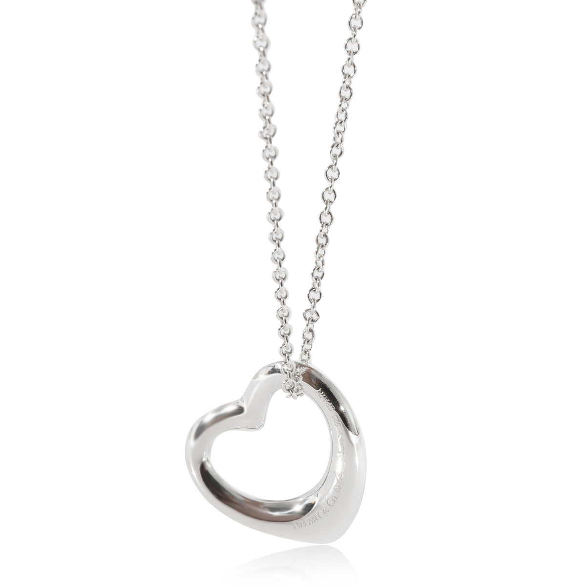 Elsa Peretti Open Heart Pendant on a Chain in Sterling Silver