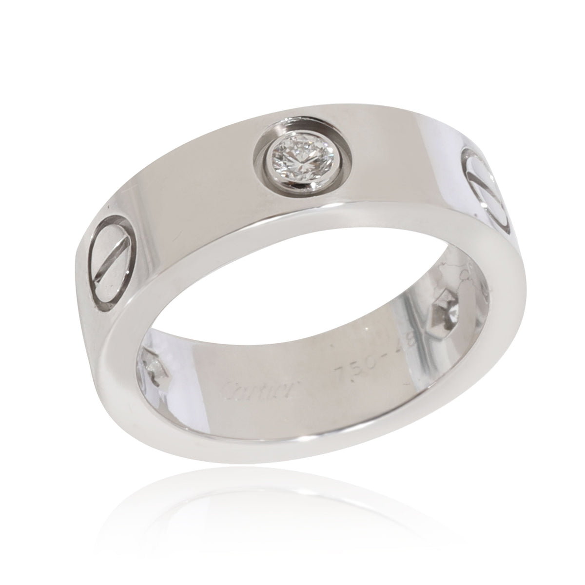 Love Ring, 3 Diamonds (White Gold)