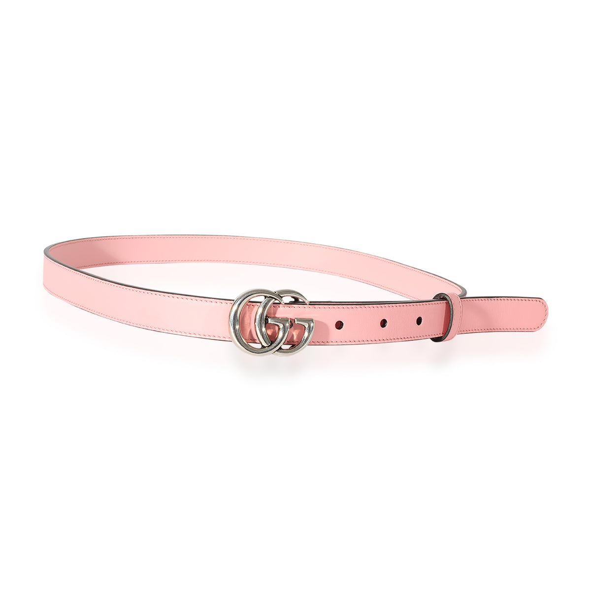 Pink Leather Double G Belt 80