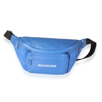 Blue Leather Everyday Logo Belt Bag