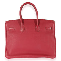 Hermès Rubis Togo Birkin 35 PHW Handbag pv