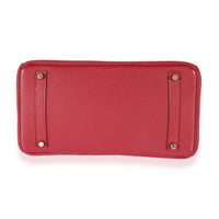 Hermès Rubis Togo Birkin 35 PHW Handbag stamp