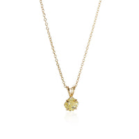 myGemma Fancy Intense Yellow Diamond Solitaire Pendant in 14K Yellow Gold SI2 1.01 CT fv