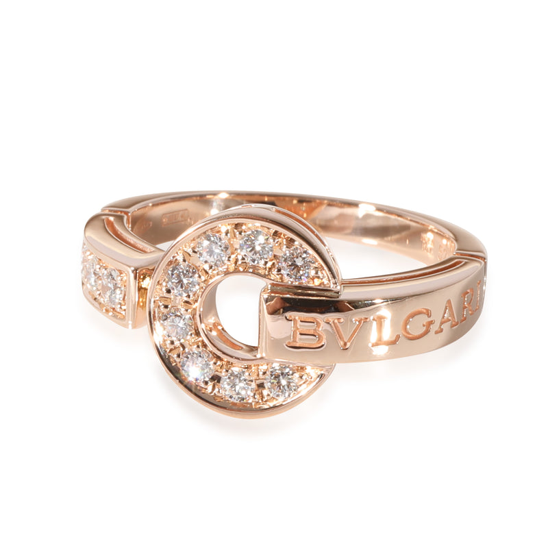 BVLGARI Bvlgari Bvlgari Diamond  Ring in 18k Rose Gold 0.28 CTW