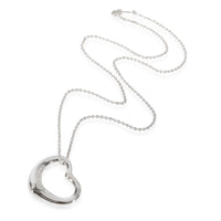 Elsa Peretti 27 mm Open Heart Pendant on a Chain, Sterling Silver