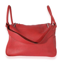 Rouge Grenat Clémence Leather Lindy 34 PHW