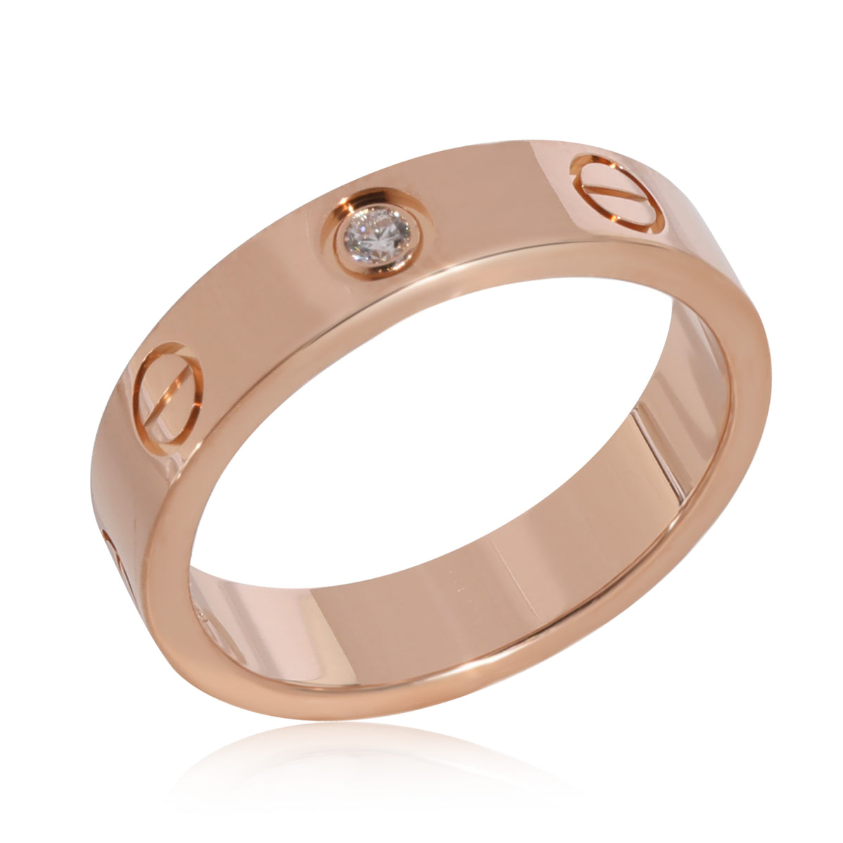 Love Wedding Band, 1 Diamond (Rose Gold)