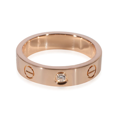 Love Wedding Band, 1 Diamond (Rose Gold)