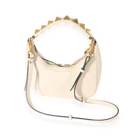 White Calfskin Stud Sign Hobo