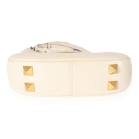 White Calfskin Stud Sign Hobo