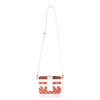 Louis Vuitton Terracotta & White Monogram Embossed Lambskin Petite Malle Handbag bv
