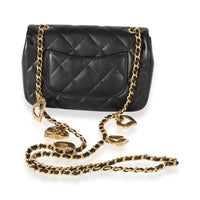 Black Quilted Lambskin Mini Flap Bag