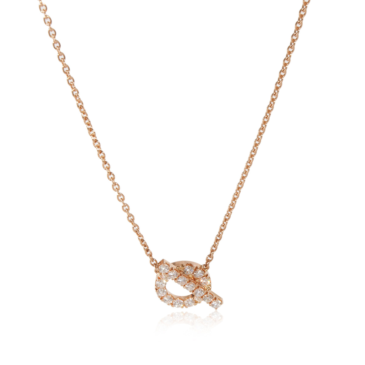 Finesse Pendant with Diamonds in 18k Rose Gold 0.46 CTW