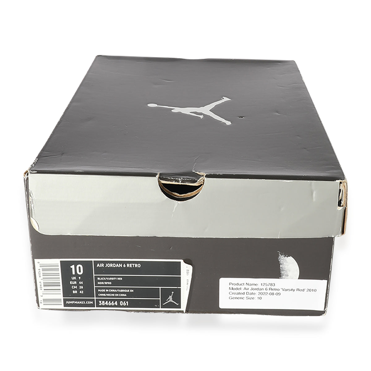 Air Jordan 6 Retro 'Varsity Red' 2010 box