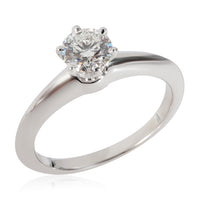 Tiffany Setting Diamond Solitaire Ring in 950 Platinum H VS2 0.58