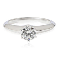 Tiffany Setting Diamond Solitaire Ring in 950 Platinum H VS2 0.58