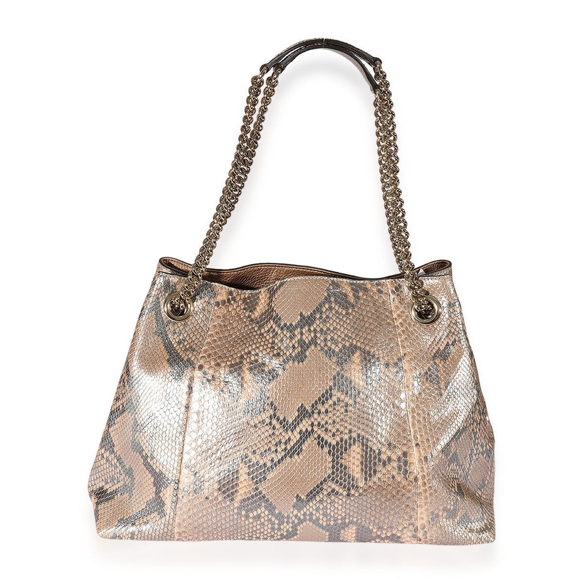 Metallic Python Medium Soho Chain Shoulder Bag