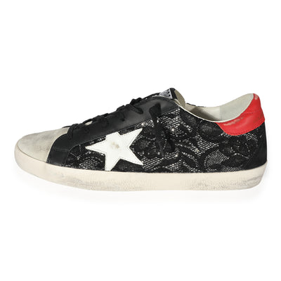 Golden Goose Wmns Superstar Black Red