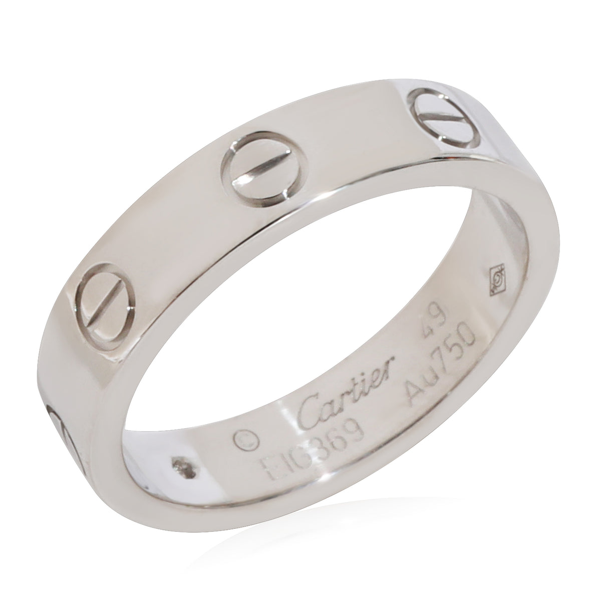 Love Diamond Wedding Band, 1 Diamond (White Gold)