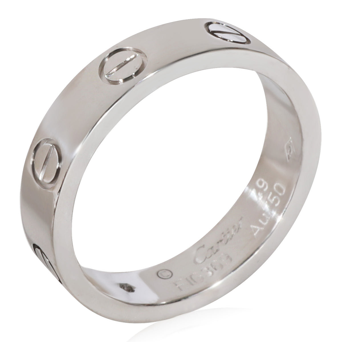 Love Diamond Wedding Band, 1 Diamond (White Gold)