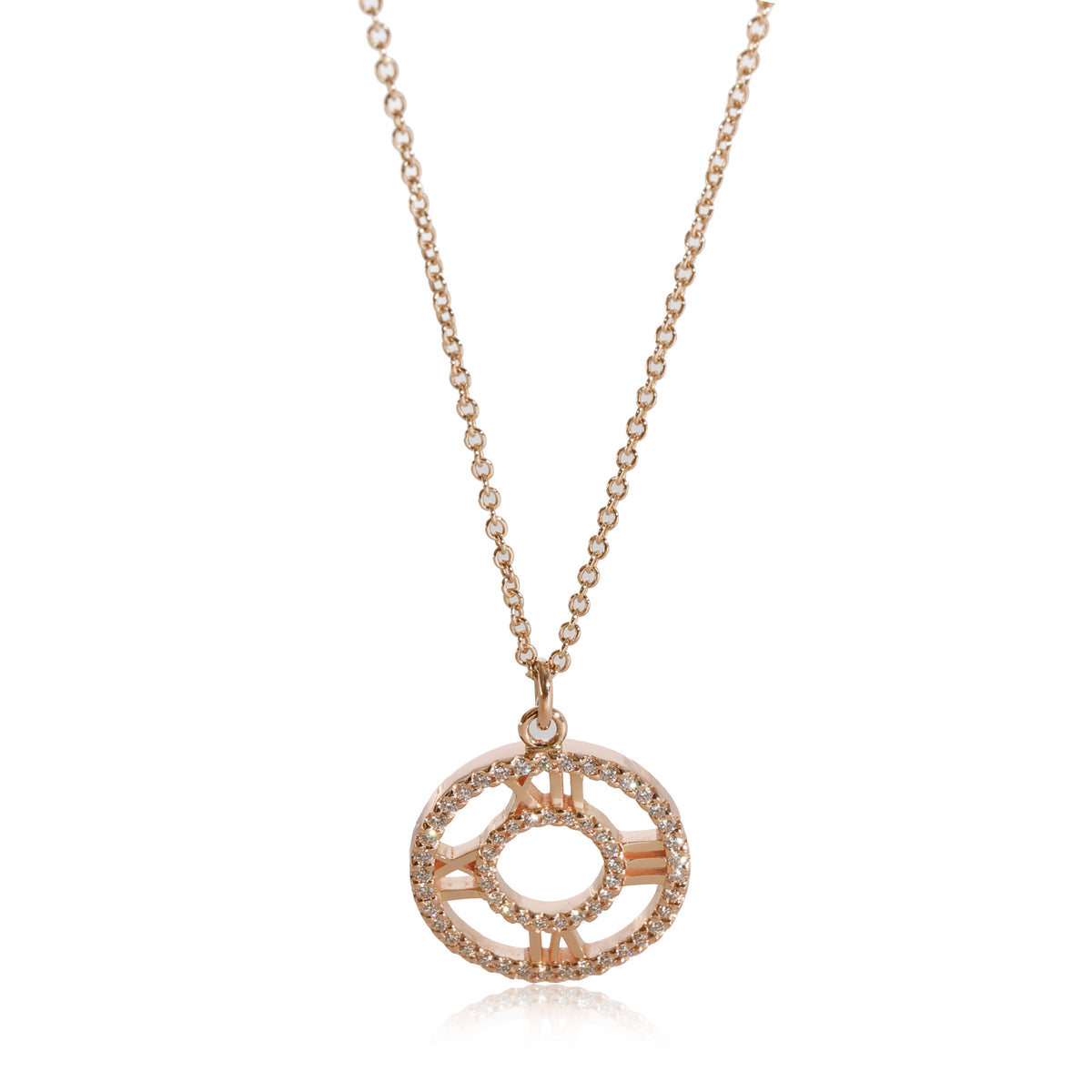 Atlas Diamond  Pendant in 18k Rose Gold 0.24 Ctw on a Chain
