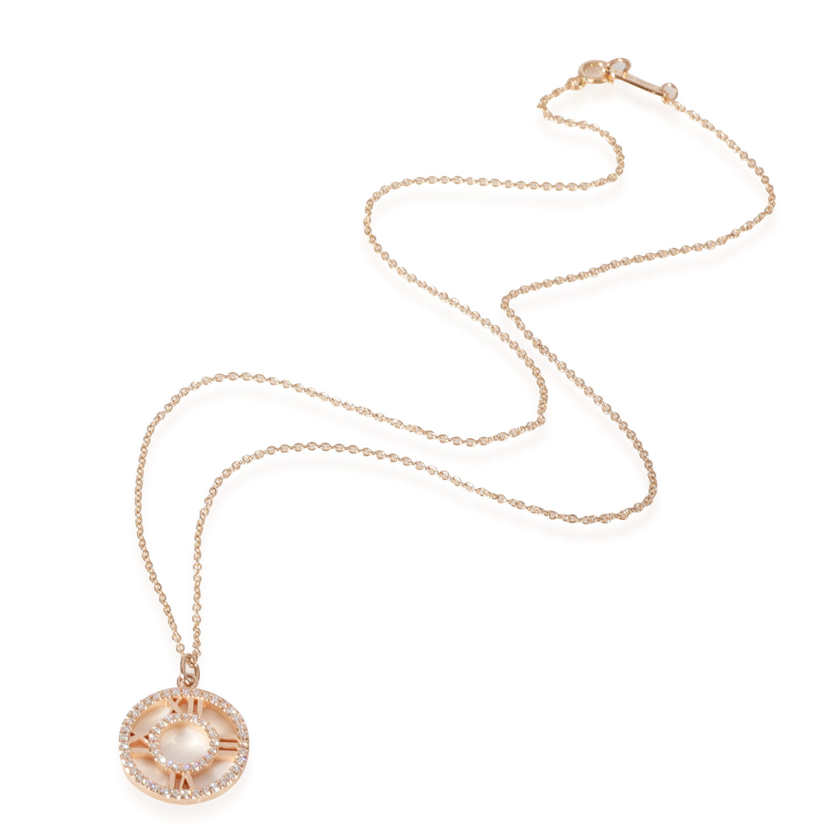 Atlas Diamond  Pendant in 18k Rose Gold 0.24 Ctw on a Chain