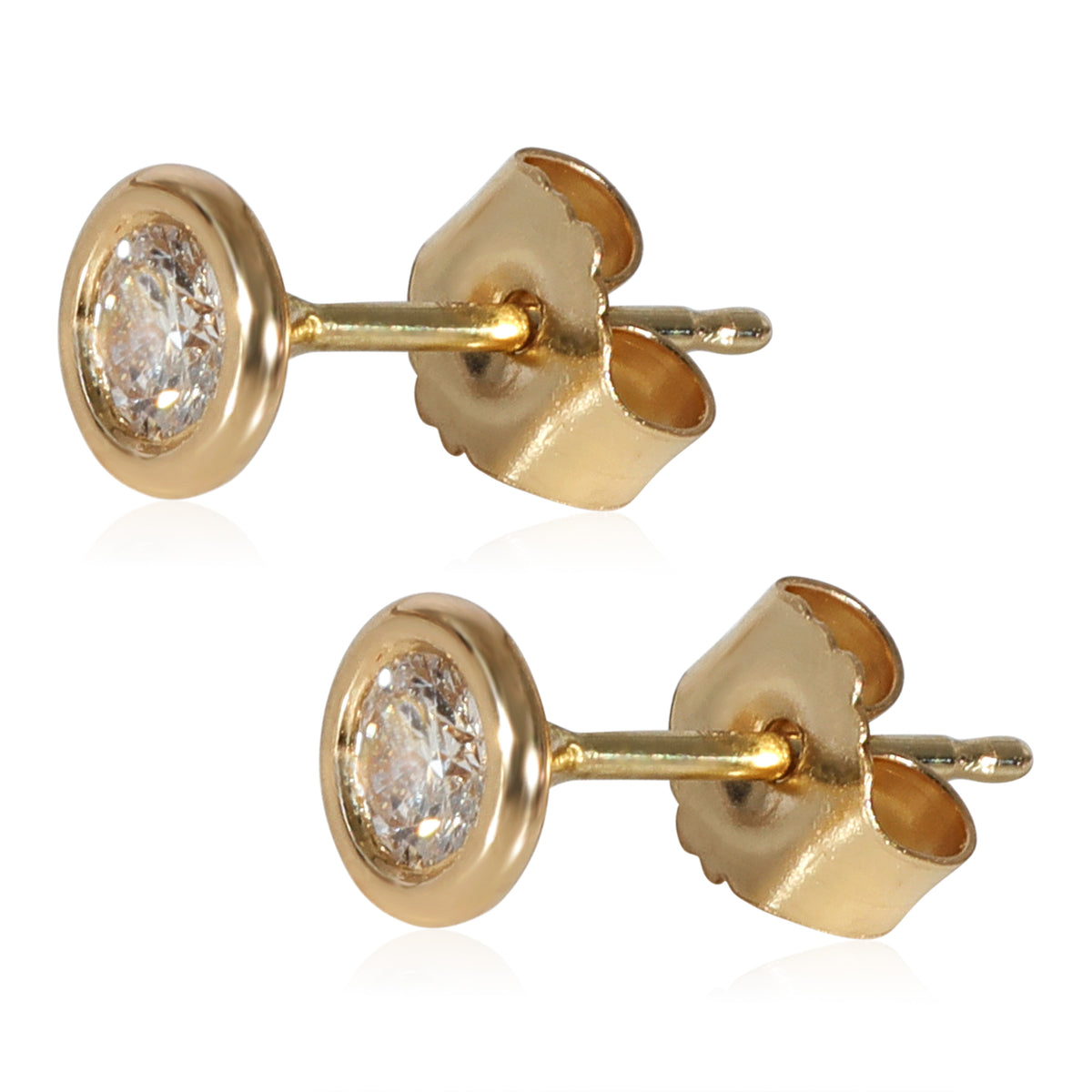 Diamond Bezel Set Stud Earrings in 14K Yellow Gold (0.36 CTW G-H/SI2))