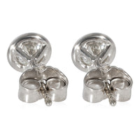 Diamond Bezel Set Stud Earrings in 14K White Gold (0.38 CTW)