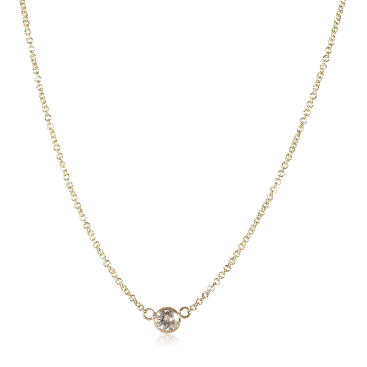 Diamond Bezel Set Neckalce in 14K Yellow Gold (0.24 CTW G/SI2)