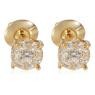 Diamond Cluster Earrings in 14K Yellow Gold (0.57 CTW G-H/SI)