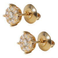 Diamond Cluster Earrings in 14K Yellow Gold (0.57 CTW G-H/SI)