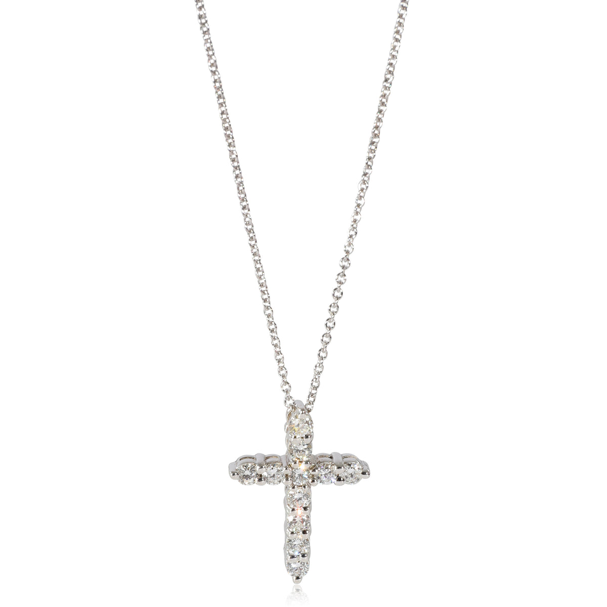 Diamond Cross Pendant in 14K White Gold (0.54 CTW G-H/SI2)