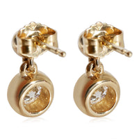 Diamond Bezel Set Drop Earrings in 14K Yellow Gold (1/2 Ctw G-H/SI2)