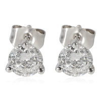 Diamond Stud Earrings 3-Prong in 14K White Gold (1.01 CTW)