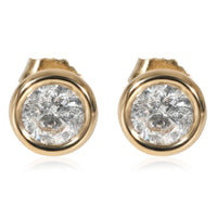 Diamond Bezel Set Stud Earrings in 14K Yellow Gold (1.02 CTW)