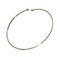 Tiffany & Co. Elsa Peretti Diamond Hoop Single-Row Bangle 18k Rose Gold 0.23 Ctw