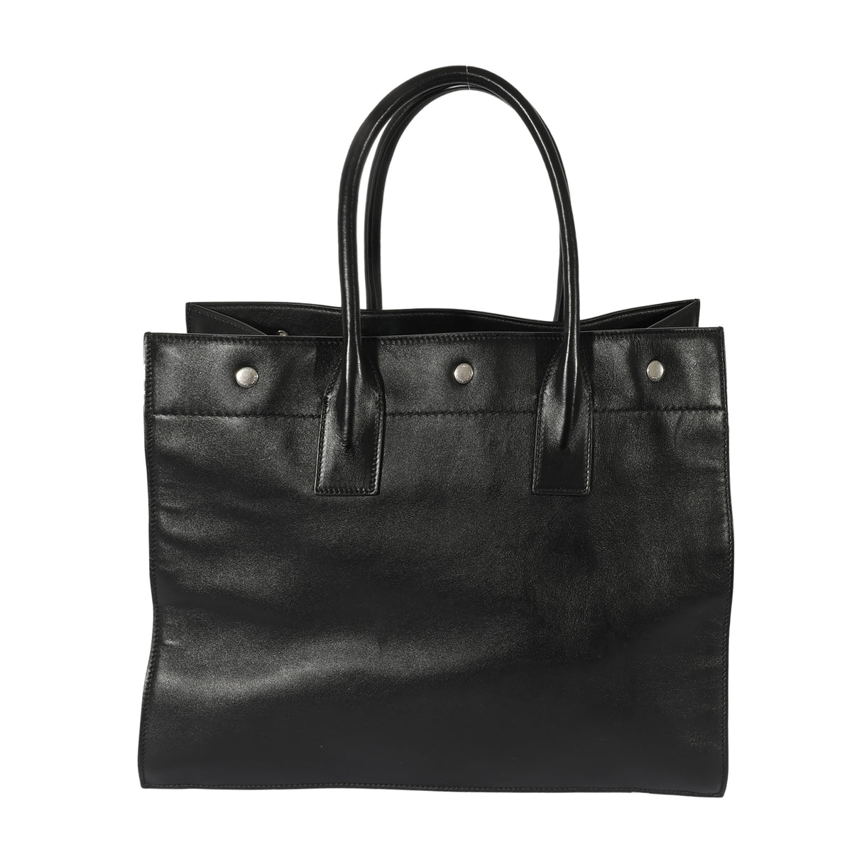 Black Leather Small Rive Gauche Tote