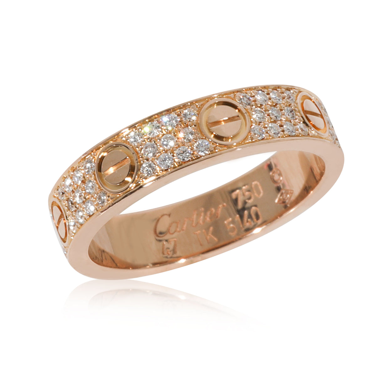 Love Wedding Band, Diamond Paved (Rose Gold)