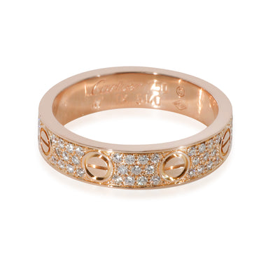 Love Wedding Band, Diamond Paved (Rose Gold)