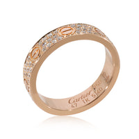 Love Wedding Band, Diamond Paved (Rose Gold)