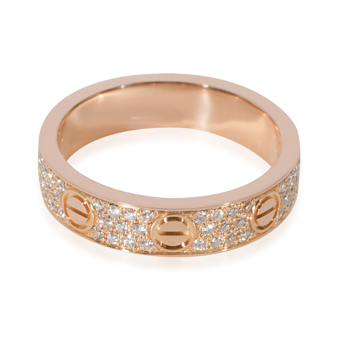 Love Wedding Band, Diamond Paved (Rose Gold)