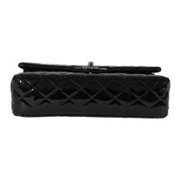 Black Patent Medium Classic Double Flap