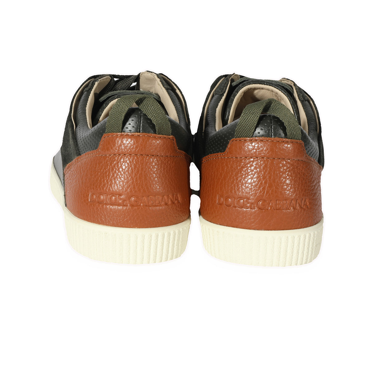 Dolce & Gabbana D&G Leather Low Top Sneaker 'Green Tan' bv