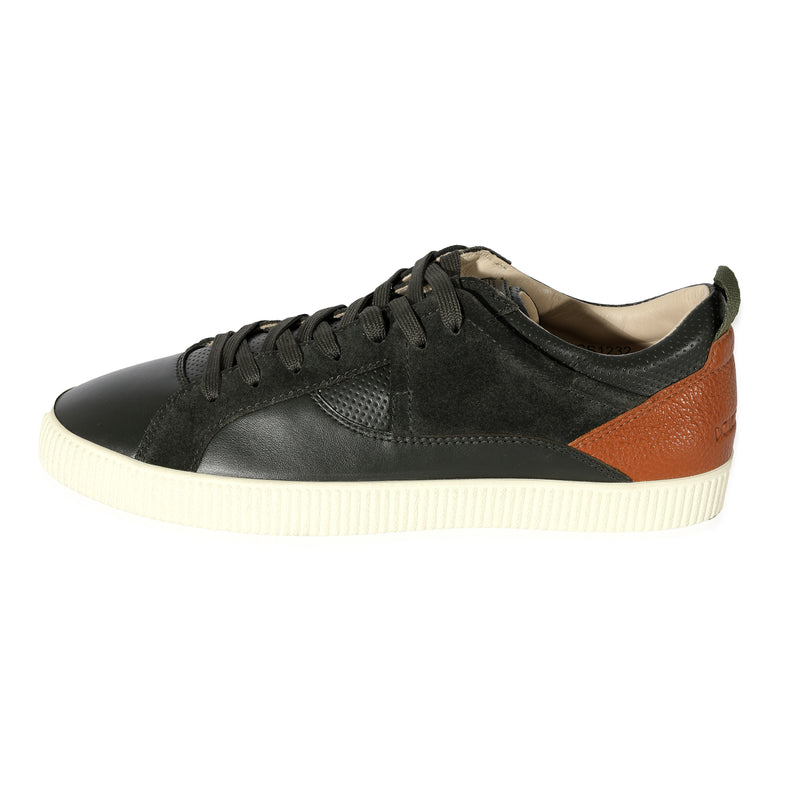 D&G Leather Low Top Sneaker Green Tan