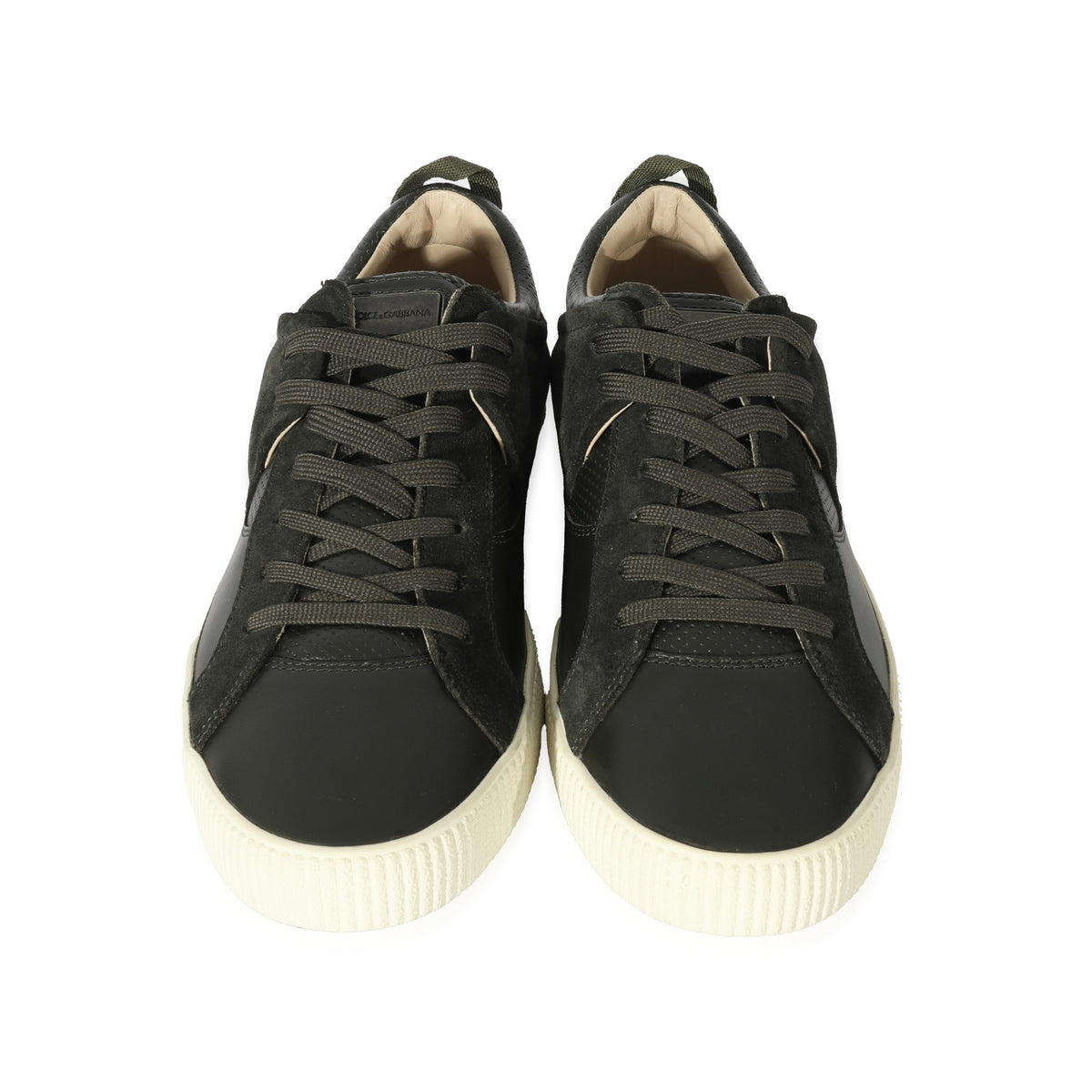 D&G Leather Low Top Sneaker Green Tan