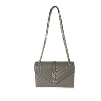 Grey Grain De Poudre Medium Envelope In Mix Flap Bag