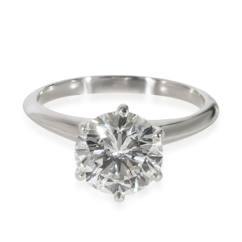 Tiffany & Co. Solitaire Diamond  Engagement  Ring in  Platinum I VS1 2.17 CTW