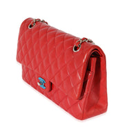 Red Quilted Lambskin Medium Classic Double Flap Bag