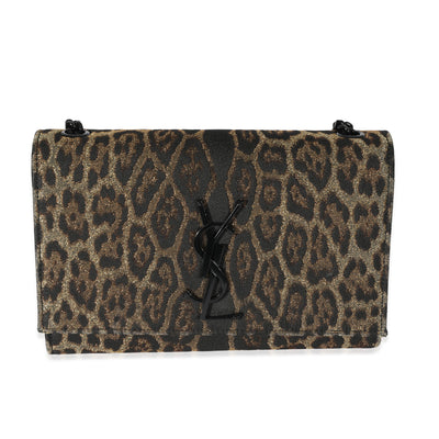 Brocade Leopard Kate Bag