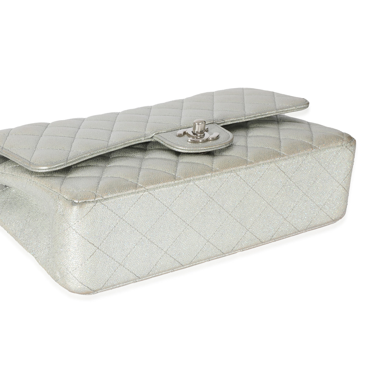 Chanel 21K Glitter Caviar Medium Classic Double Flap Handbag Handbag box